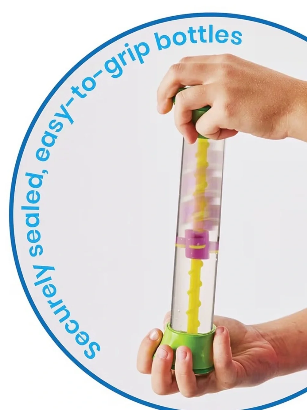 3 hand2mind Sensory Tubes,Travel, Quiet Fidgets, Calm, Anxiety Relief, Classroom